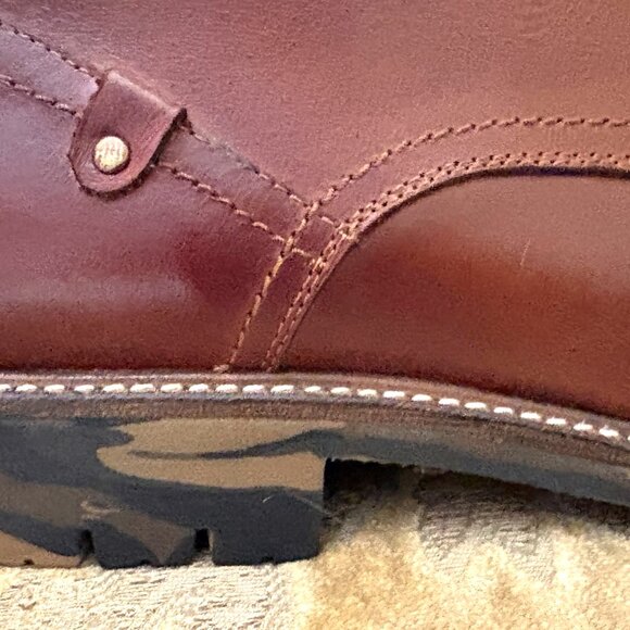 NEW TRUE GRIT BROWN LEATHER LACE UP HIGH TOP CASUAL SHOES   SIZE: 12 - Picture 4 of 12